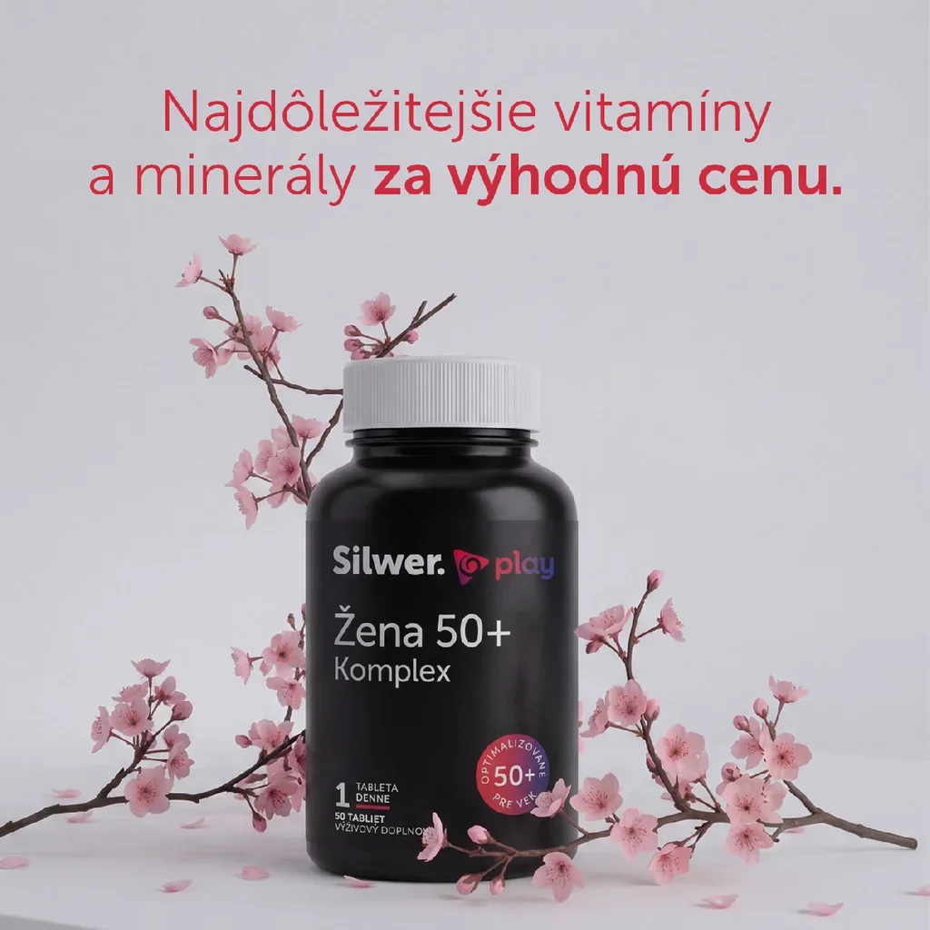 Silwer JOJ play Žena 50+ Komplex 90 tabliet. Hormonálna rovnováha, kosti, vlasy, pokožka.