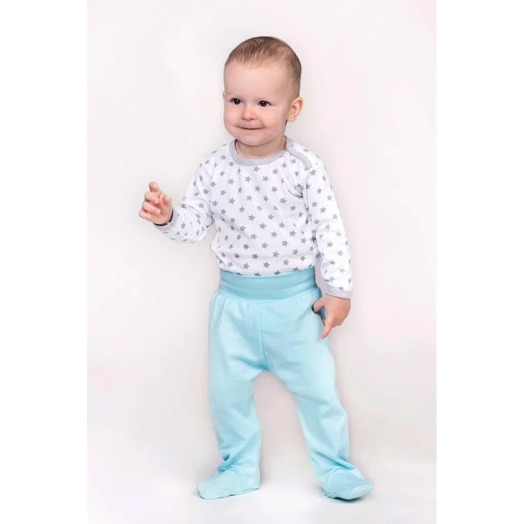 Dojčenské body Classic II sivé s hviezdičkami, vel. 86 (12-18m)