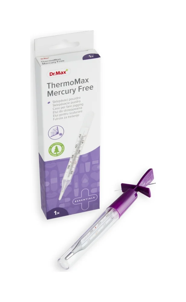 Dr. Max ThermoMax Mercury Free 1×1 ks, bezortuťový teplomer s indikačnou kvapalinou