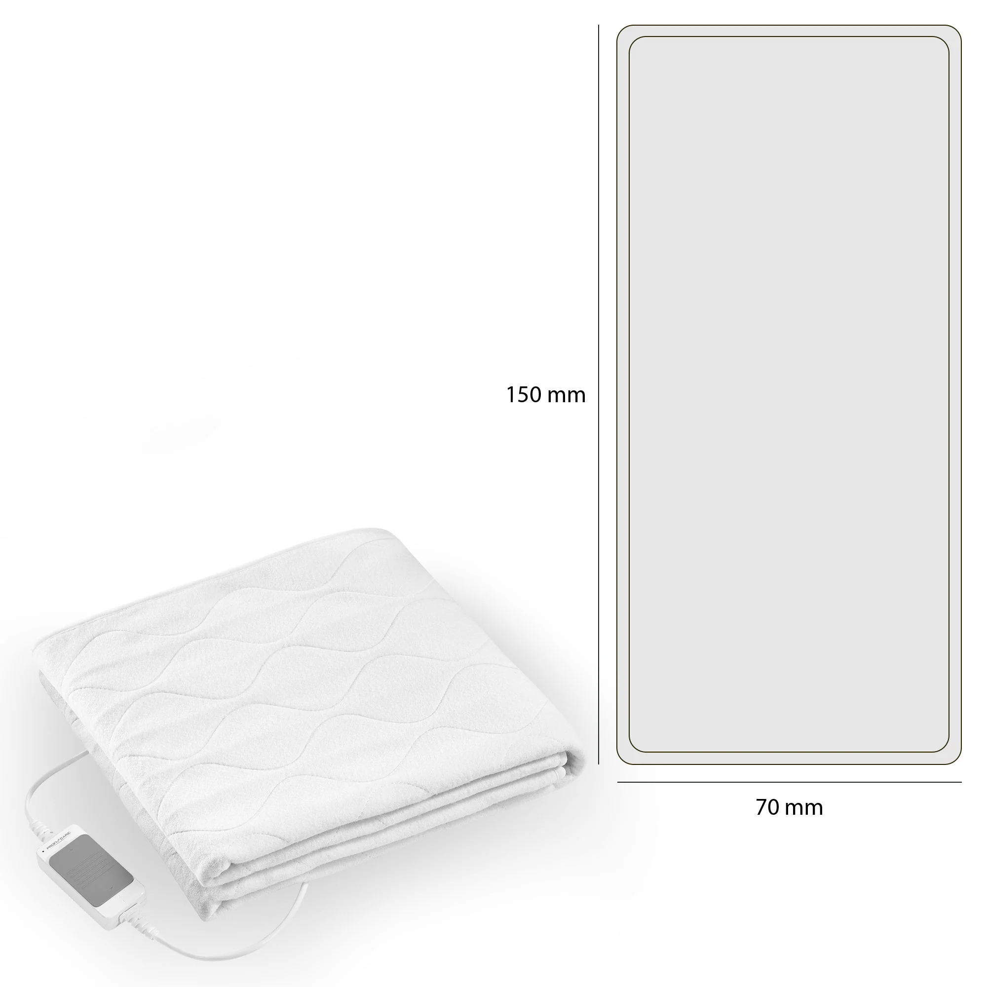 ProfiCare WUB 3060 vyhrievacia deka, biela, 70×150 cm, 60 W