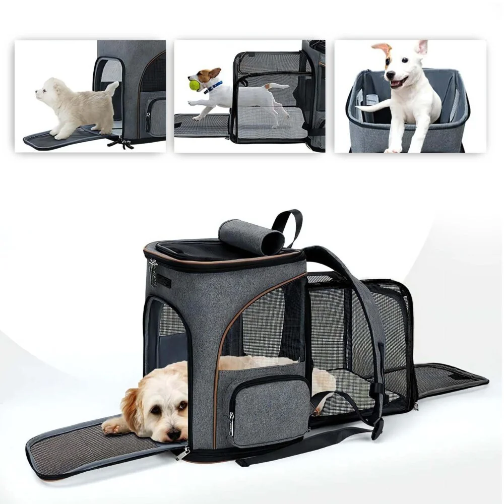 Livefy Pet Carrier prepravná taška pre psy 41x35cm, šedá