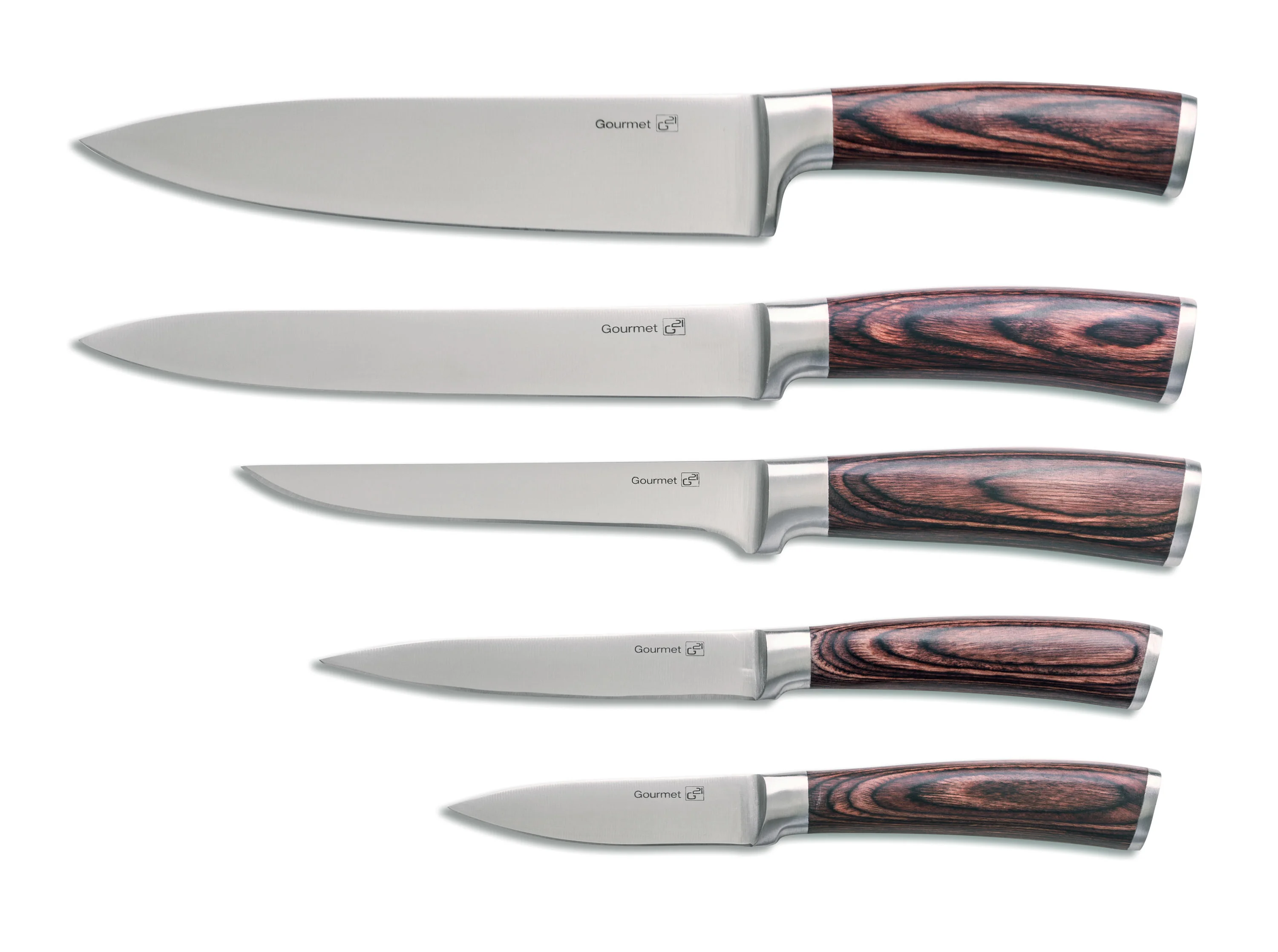 Sada nožov G21 Gourmet Timber 5 ks + bambusový blok Gourmet Timber 5 ks + bambusový blok G21GNAT5_UBL