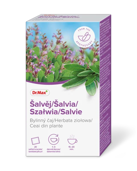 Dr. Max Šalvia 20×1,5 g, bylinný čaj v nálevových vreckách