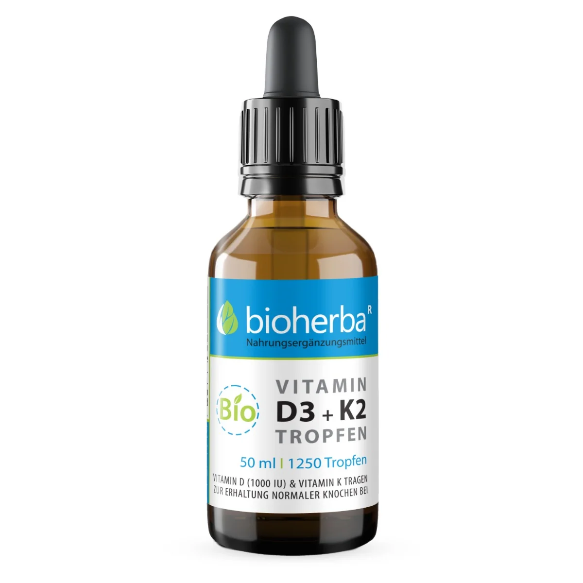 Vitamín D3 + K2 kvapky 50 ml - Bioherba