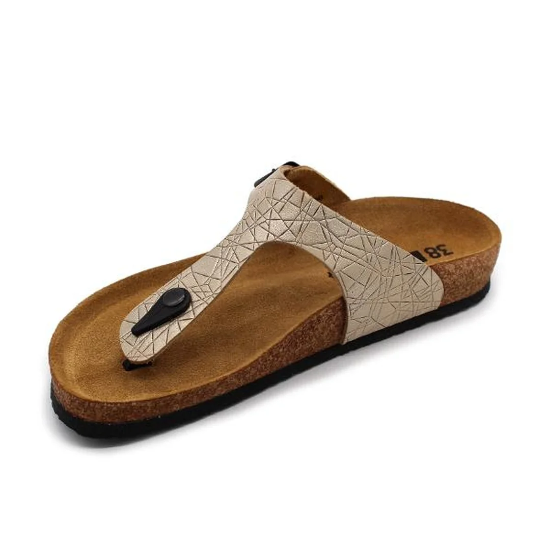 Leon 4080 Dámska zdravotná korková obuv 40 - 25,5cm, biela, 2,0 cm