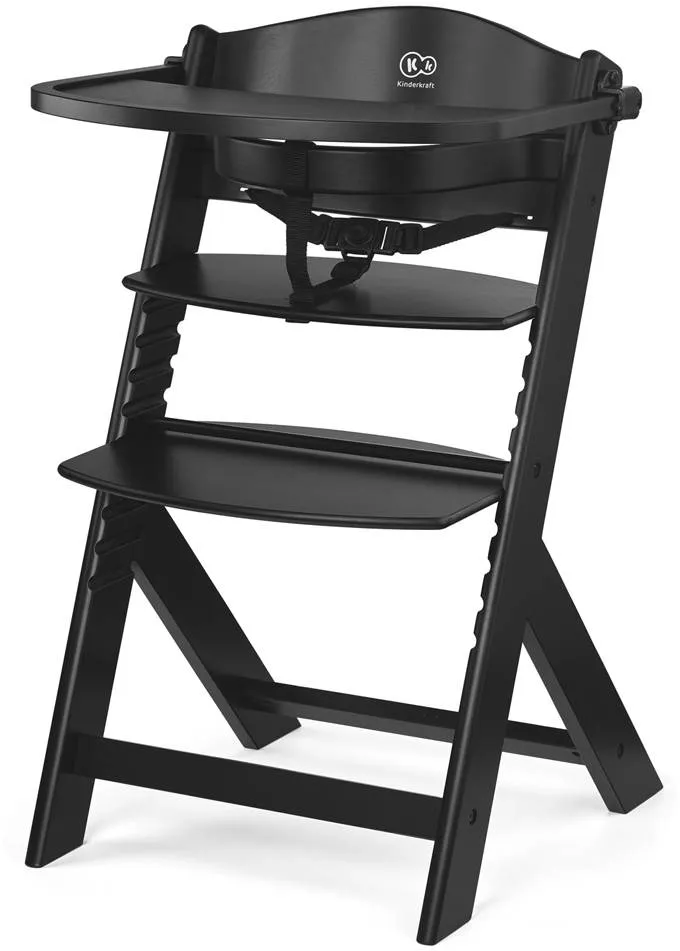 KINDERKRAFT SELECT Stolička jedálenská Enock Black, Premium 1×1 ks, stolička