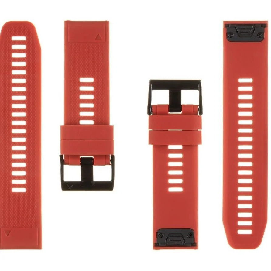 Silikónový Remienok pre hodinky, QuickFit - 26mm - Červ H26391
