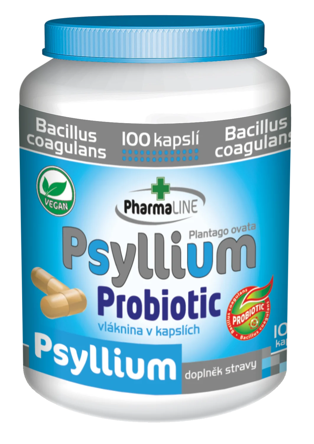 PharmaLINE Psyllium Probiotic 100cps 100 cps