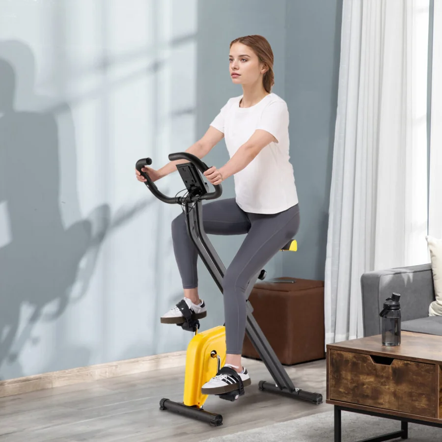 Stacionárny bicykel rotoped s LCD displejom a meraním pulzu ROTOR 10L