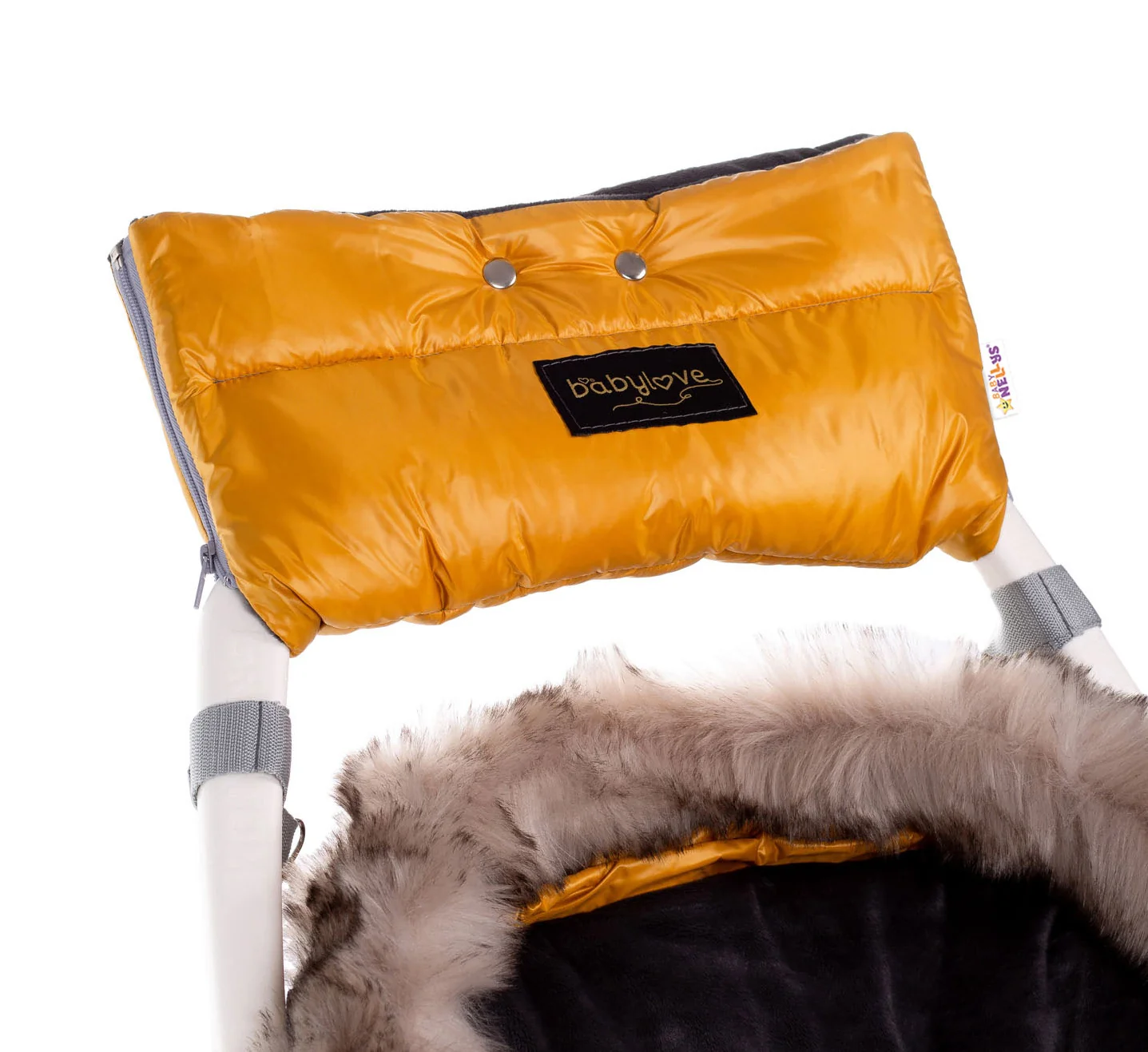 Rukávnik ku kočíka Baby Nellys STYLE, horčice