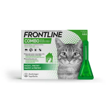 FRONTLINE COMBO spot-on pro CAT 3 x 0,5 ml 3x0,5 ml, roztok pre mačky