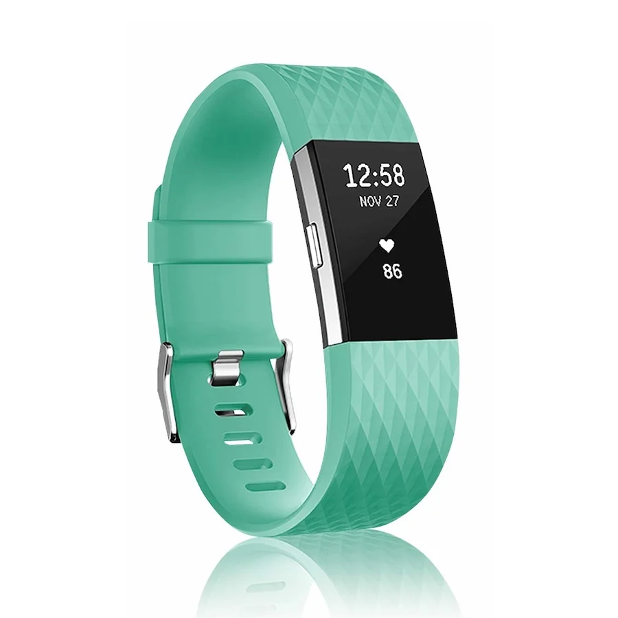 BStrap Silicone Diamond (Large) remienok na Fitbit Charge 2 teal