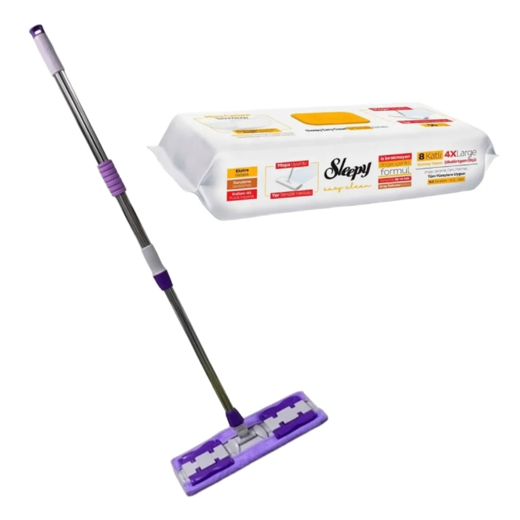 Sleepy Easy Clean vlhčené utierky na čistenie podláh na mop 4XL Herbal Soap s vôňou eukalyptu 150 ks (3x50 ks)