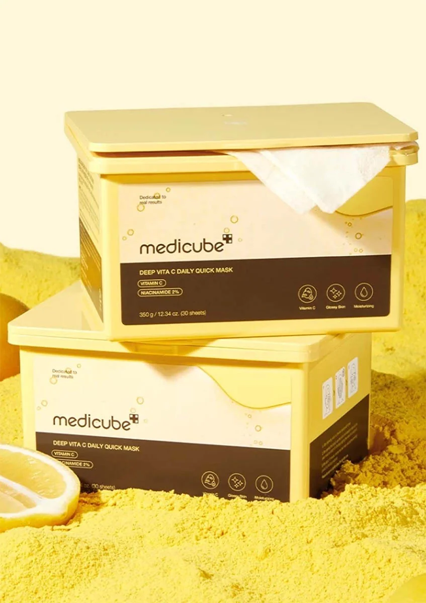 Medicube Deep Vita C Daily Quick Mask rozjasňujúca plátienková maska 30 ks