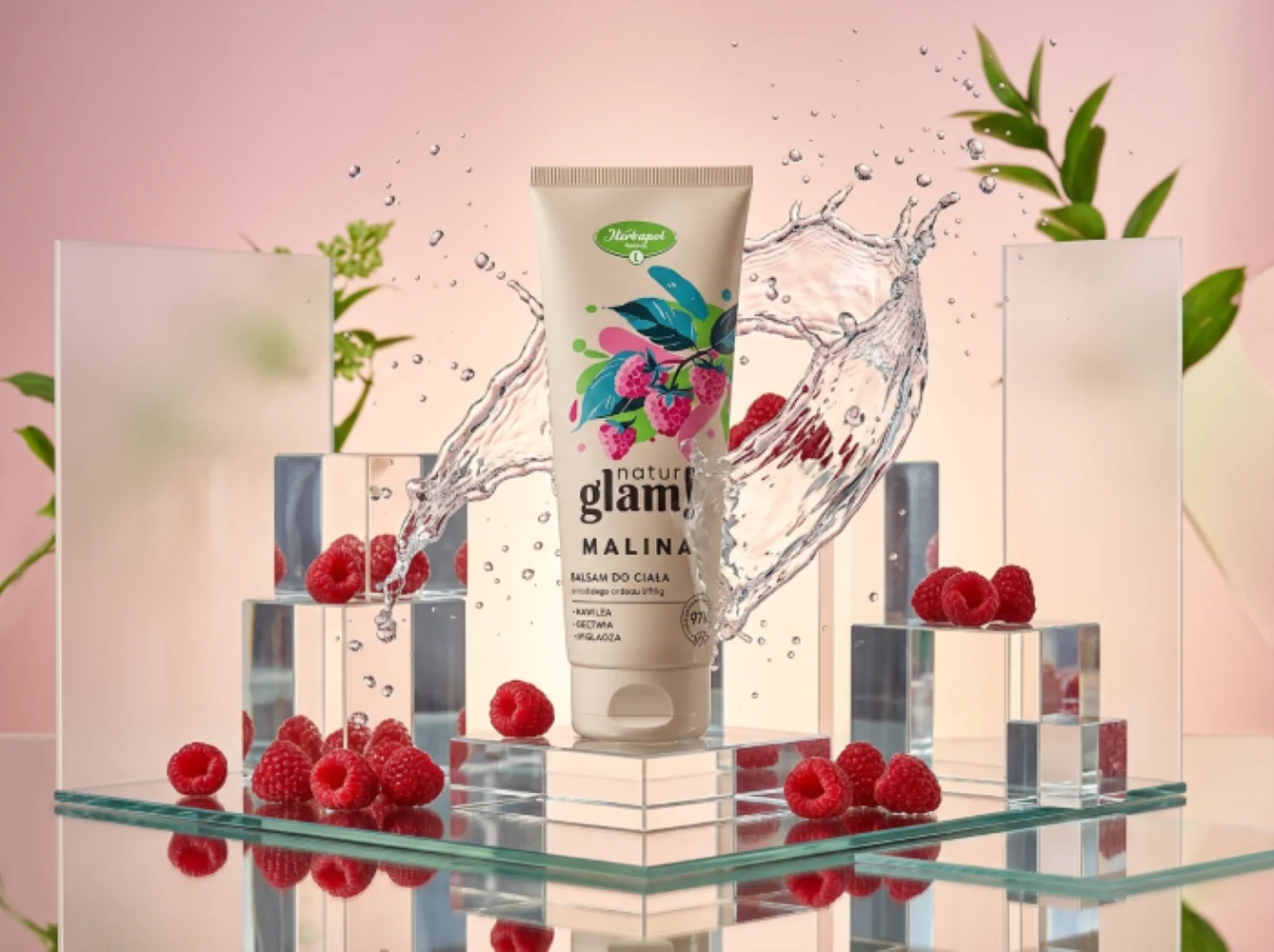 NaturGlam Malinový hydratačný telový balzam 250 ml