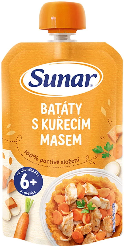 Sunar príkrm bataty s kuracím mäsom 6m+ 120 g