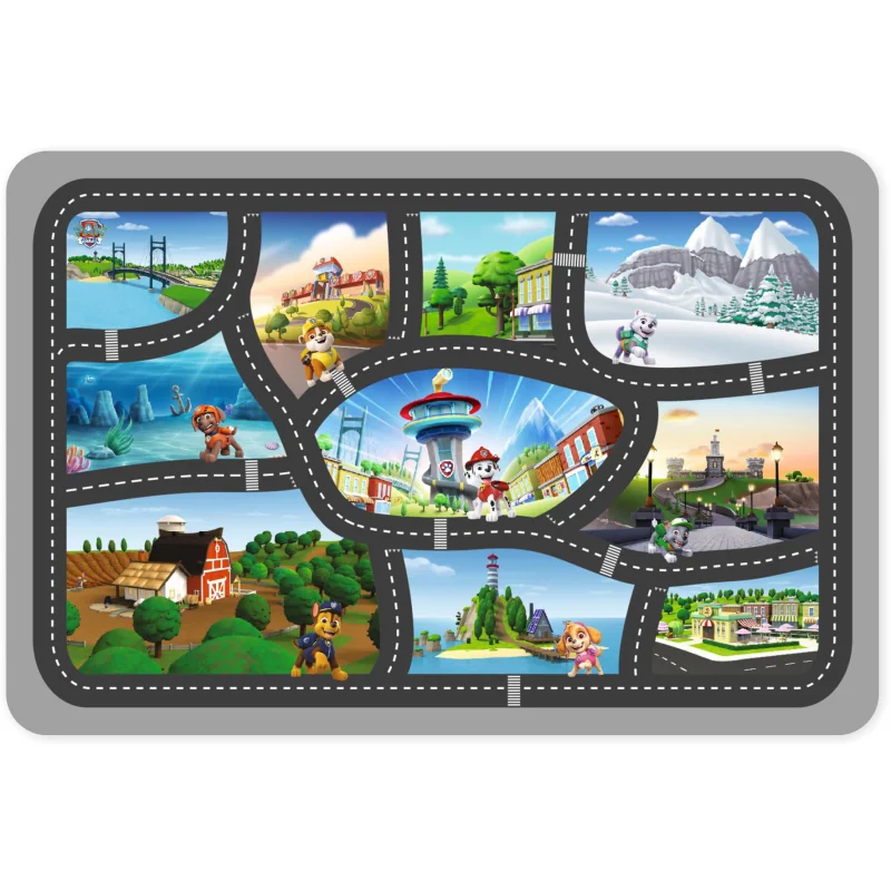 Nickelodeon Filcová podložka Paw Patrol Cesta krajinou 100x150 cm