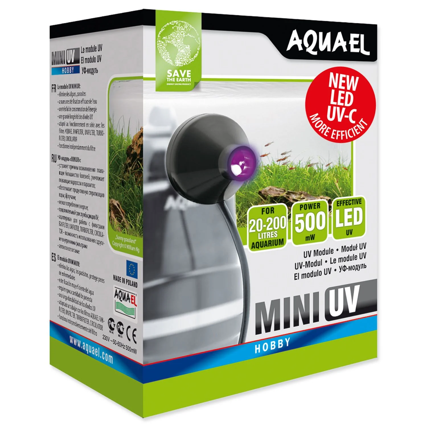 Sterilizátor MINI UV 500mW, 20-200l 500mW, 20-200l