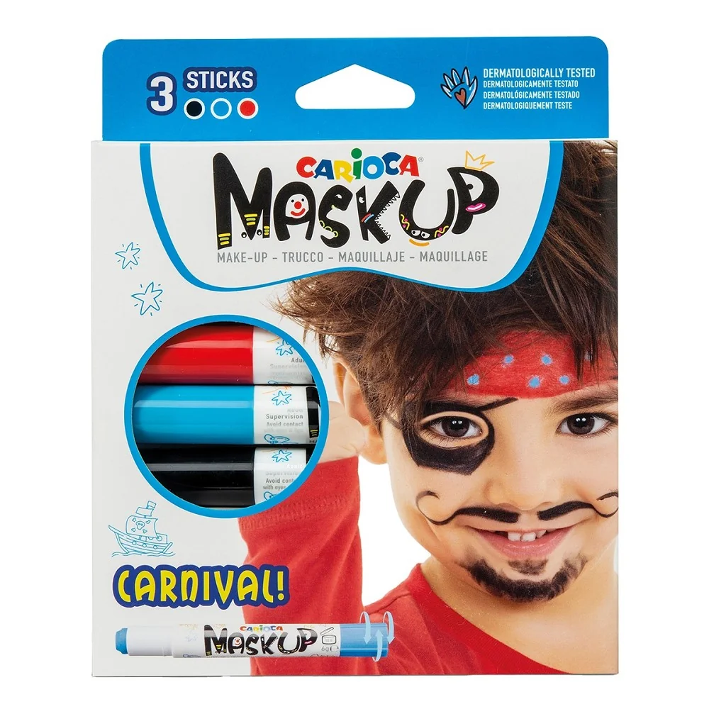 Tvárové farby v tyčinke Carnival - 3 ks sada 3 kusov