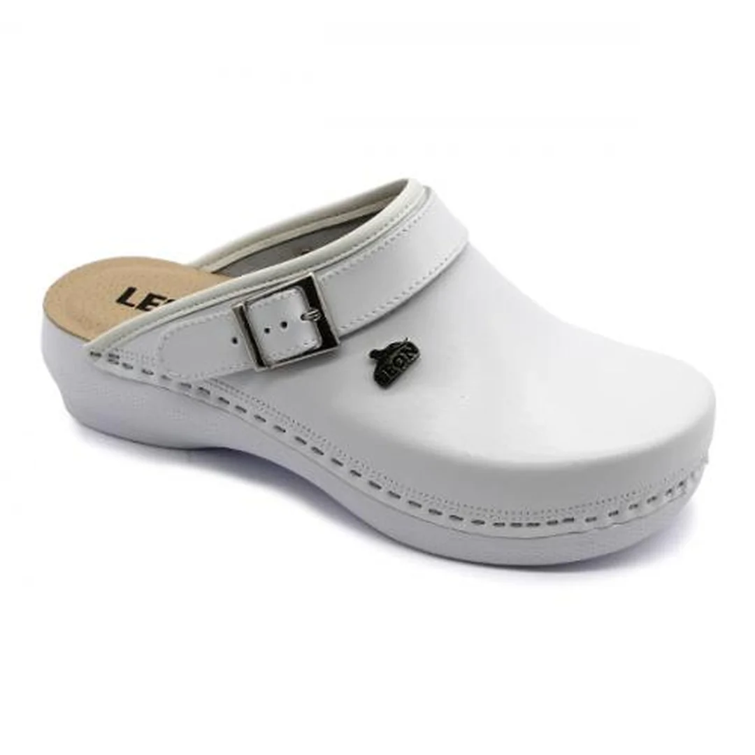 Leon PU101Z Dámska zdravotná celokožená obuv uzavretá 41 - 26cm, biela, 4,5 cm