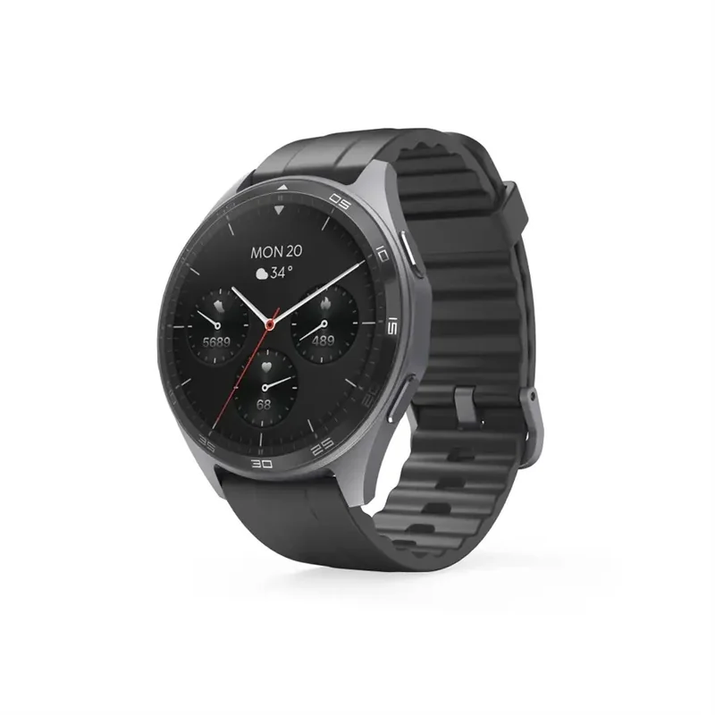 Hama 7010, smart hodinky GPS, telefonovanie, AMOLED 1,43", vode odolné IP68/3 ATM, antracitové