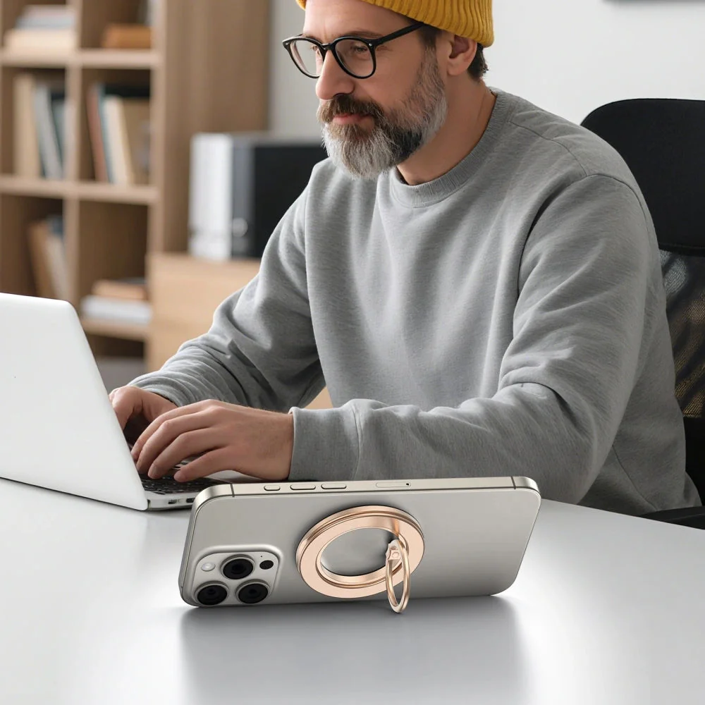 Tech-Protect Ring MagSafe držiak na mobil na prst, zlatý