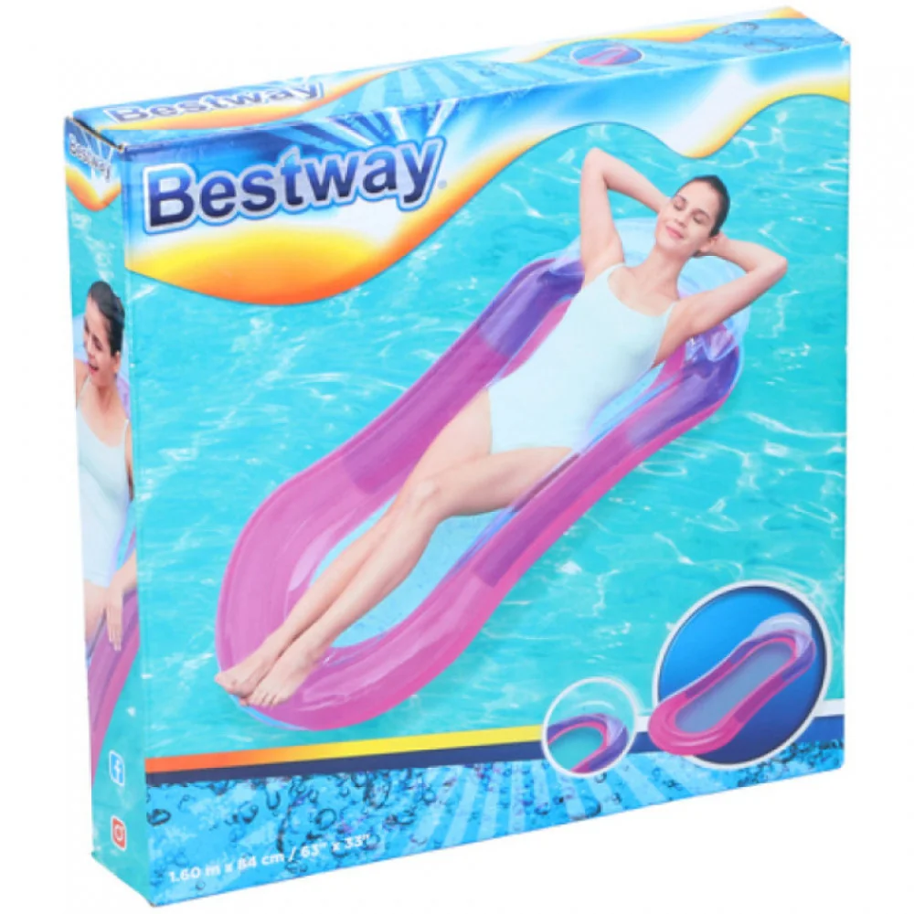 Nafukovačka so sieťovým dnom, Bestway 160 x 84cm ružová-Bestway