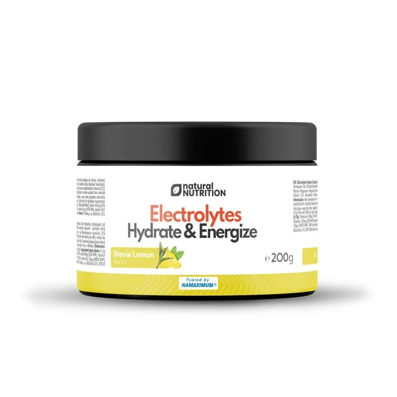Elektrolyty Hydrate & Energize Stevia Lemon 200g