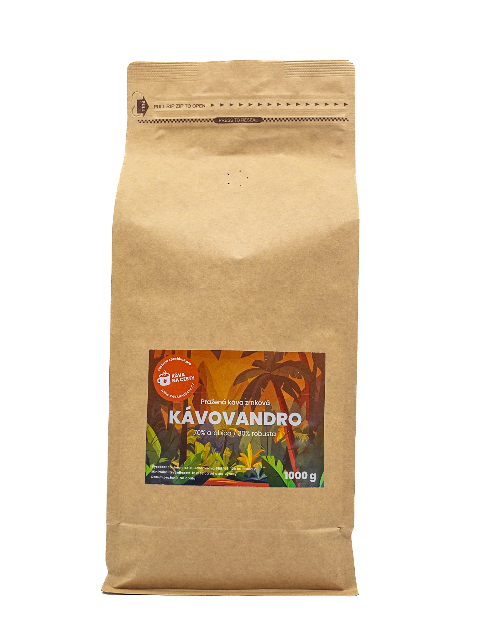 Kávovandro 1 kg Zrnková káva