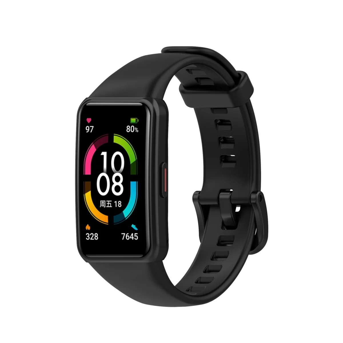 BStrap Silicone remienok na Honor Band 6 / Huawei Band 6 black