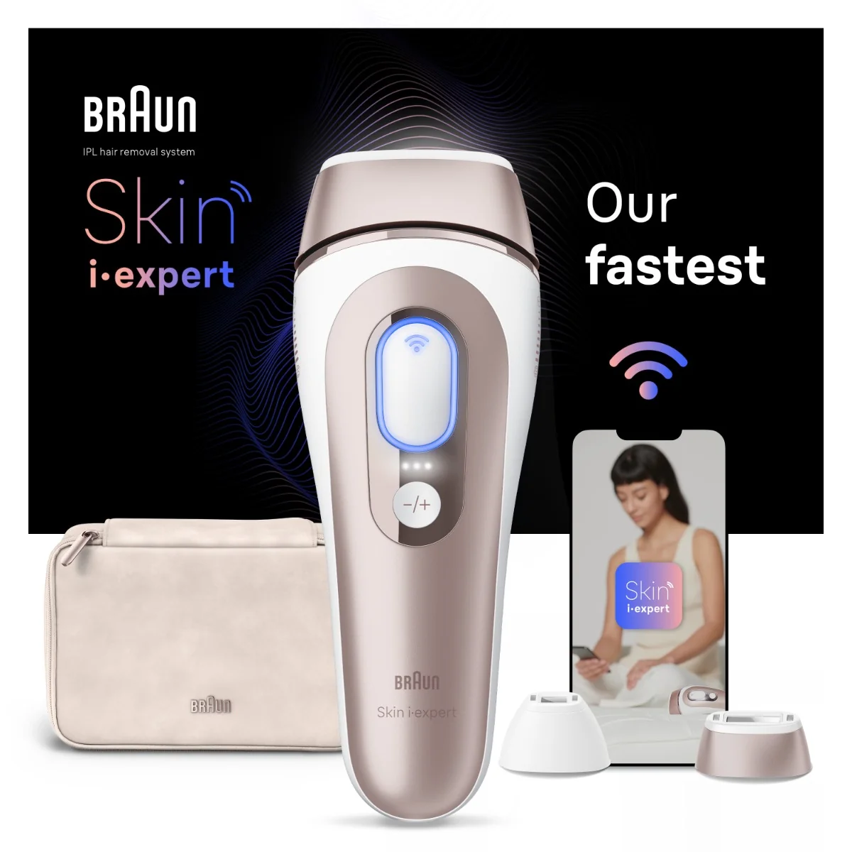 Braun Smart IPL Skin i expert, Domáca Epilácia, Puzdro, 2 Hlavice, PL7147 1×1 ks, epilátor