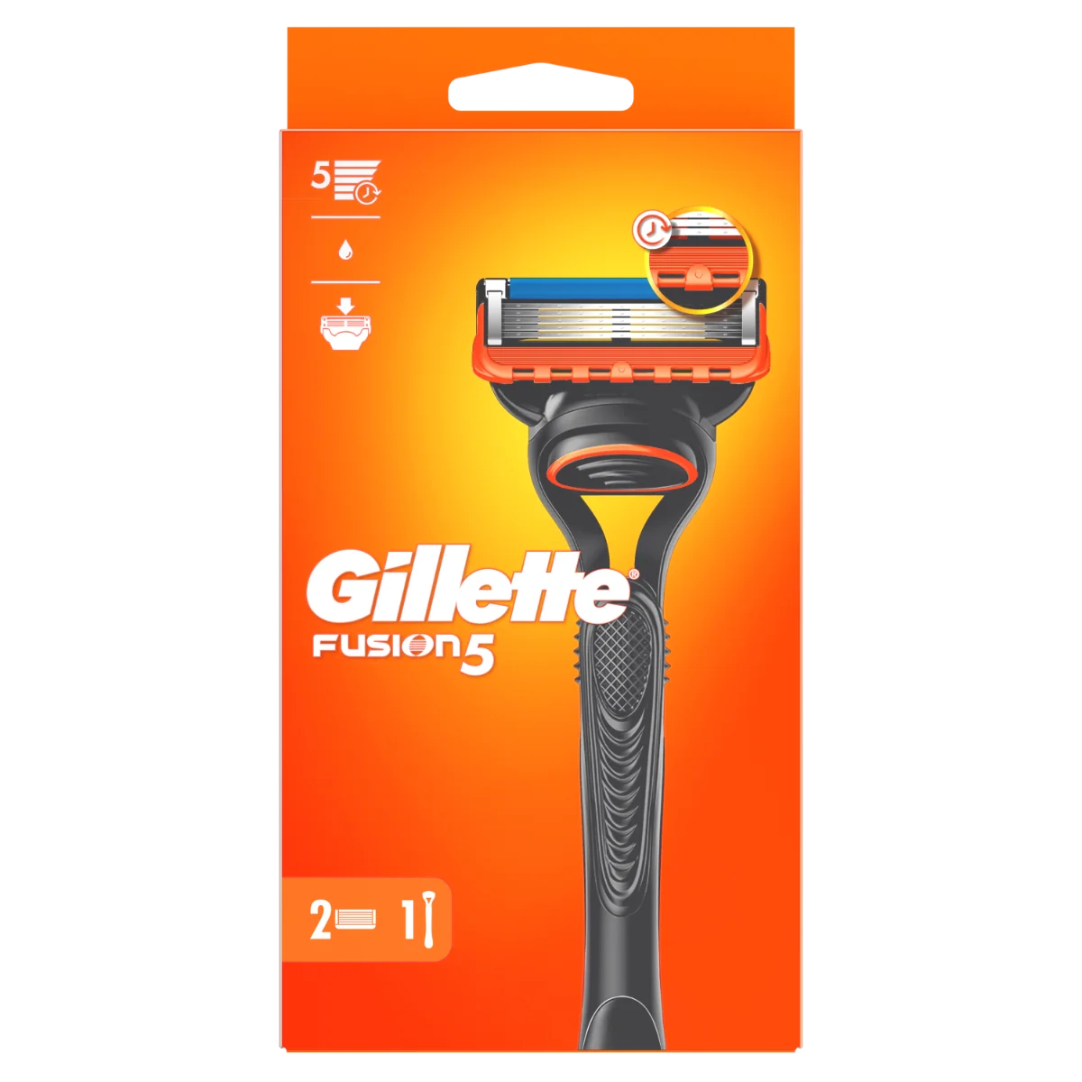 Gillette Fusion Strojček + 2 NH 1×2 ks, holiaci strojček