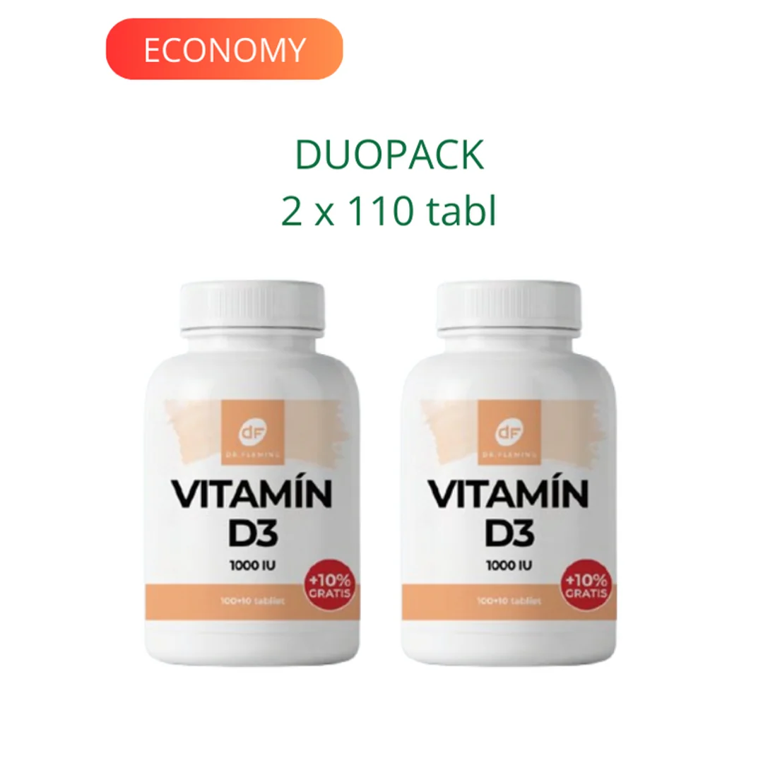 DR. FLEMING Vitamin D3 1000IU +10% gratis 2x110ks DUOPACK