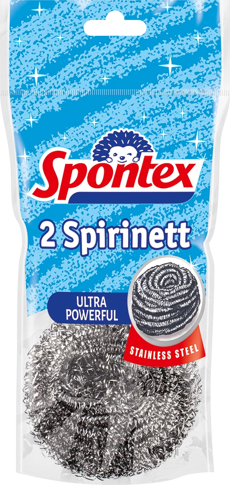 Spontex Spirinett nerezová drôtenka 2ks 1×2 ks, nerezová drôtenka