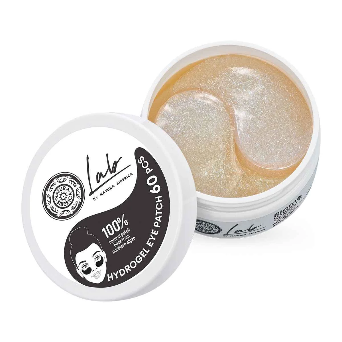 Lab by Natura Siberica Hydrogélové hyalurónové vankúšiky na oči 1×60 ks, hyalurónové vankúšiky na oči