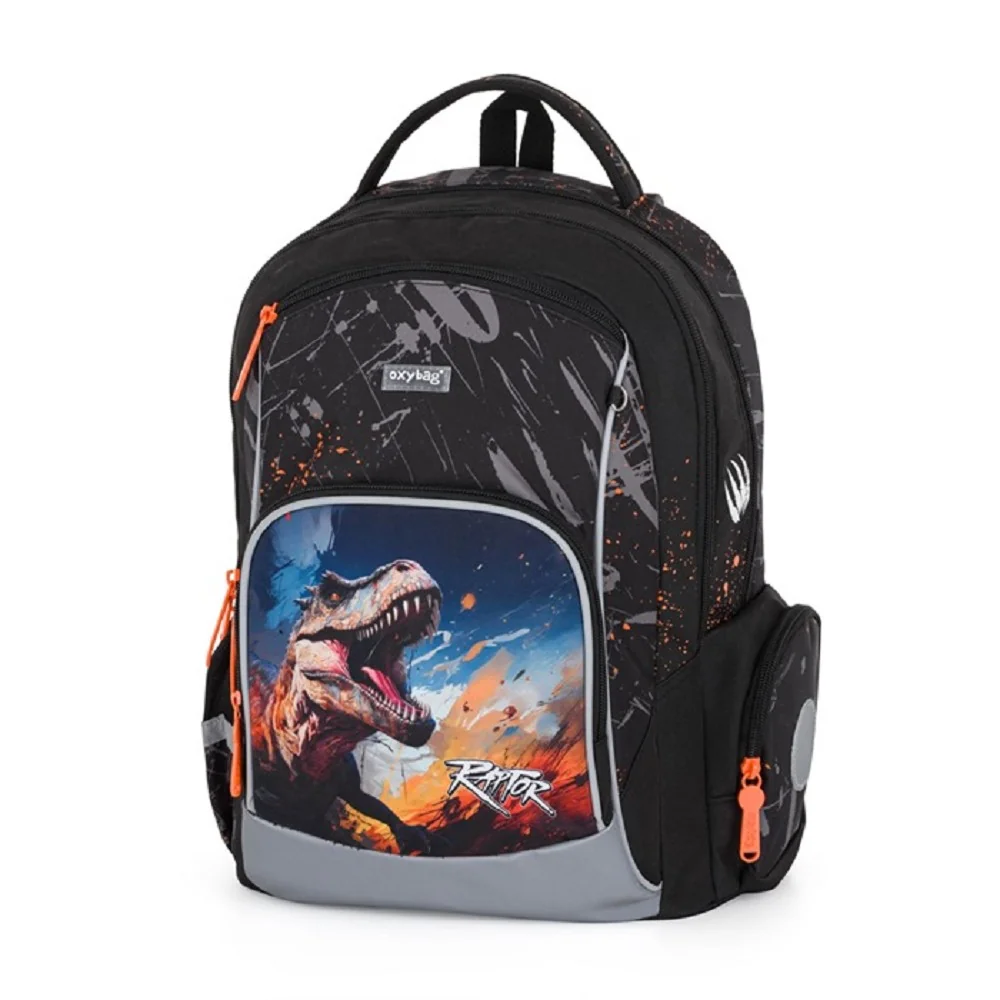 Školský batoh OXY GO Dino modrý, ergonomický