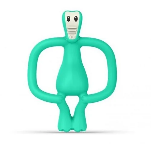 MATCHSTICK MONKEY Hryzátko a zubná kefka - krokodíl Crafty Crocodile Teether 1×1 ks, hryzátko pre deti