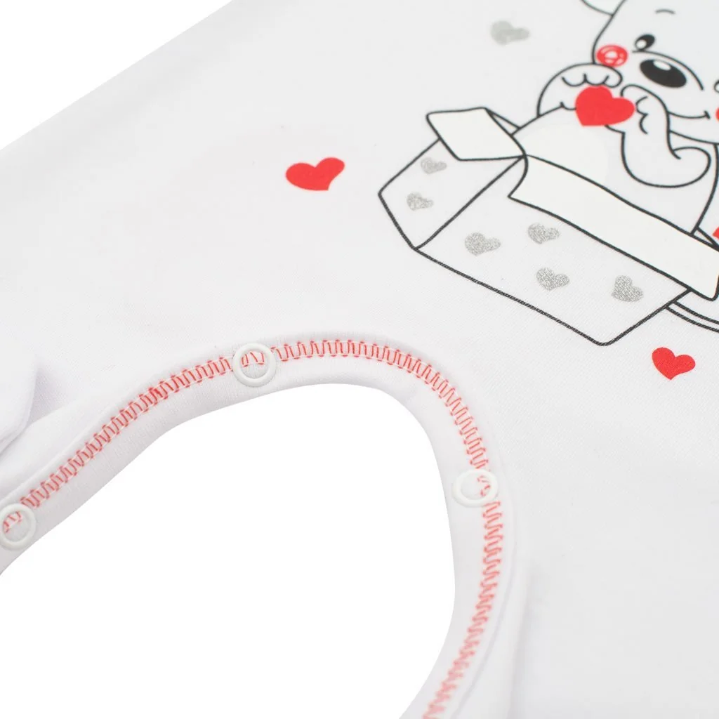 Dojčenské dupačky Mouse biele, vel. 86 (12-18m)
