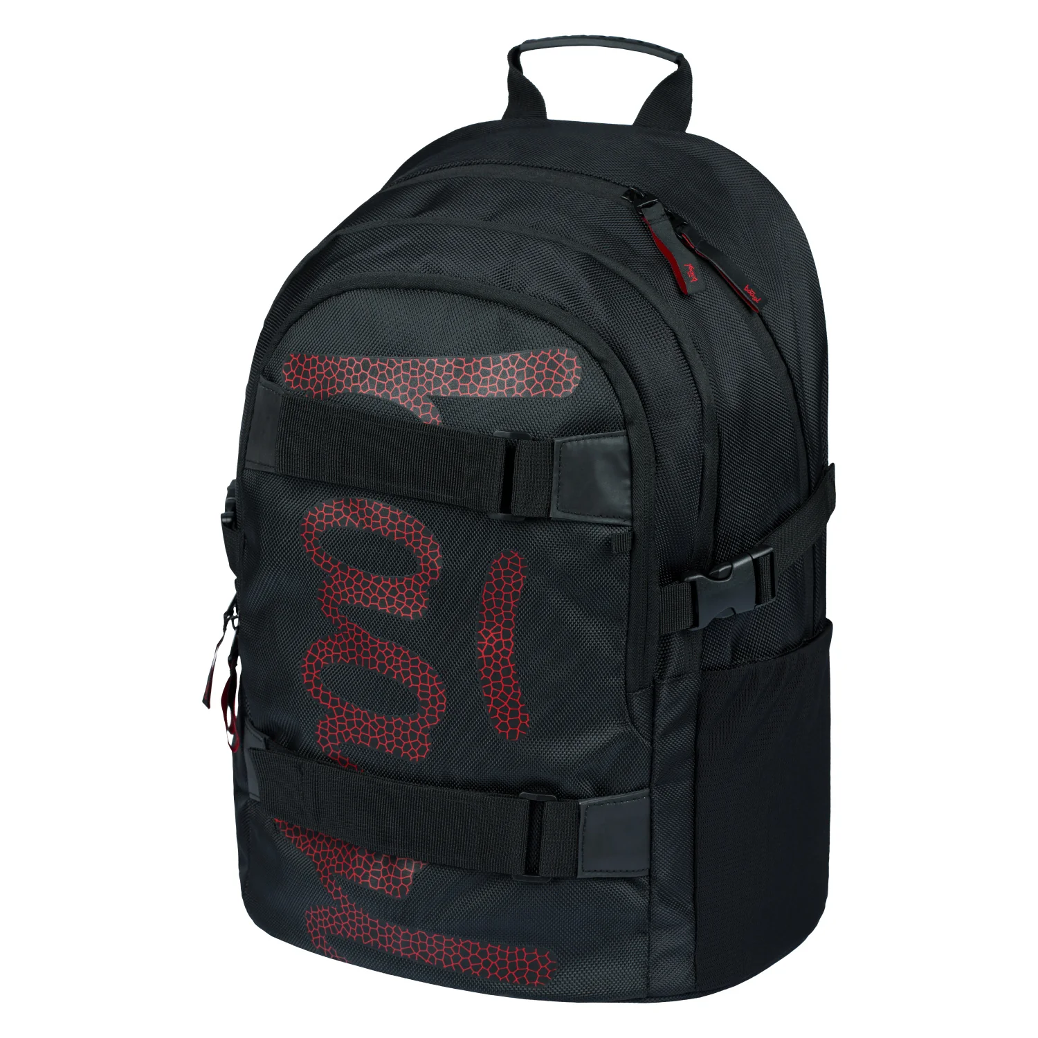 Baagl školský batoh Skate Red, 25 l, čierny