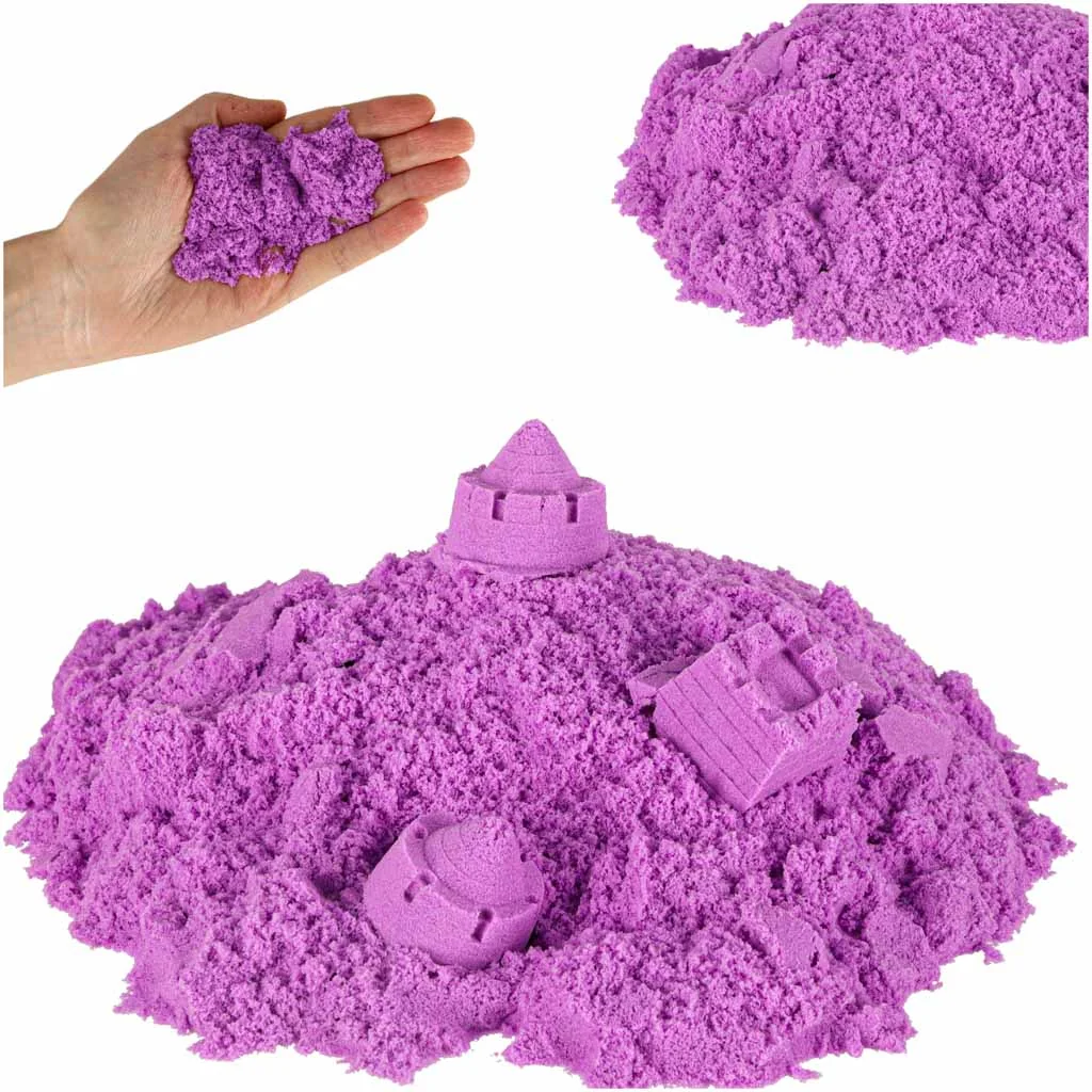 Kinetický piesok 1 kg – fialový, v sáčku