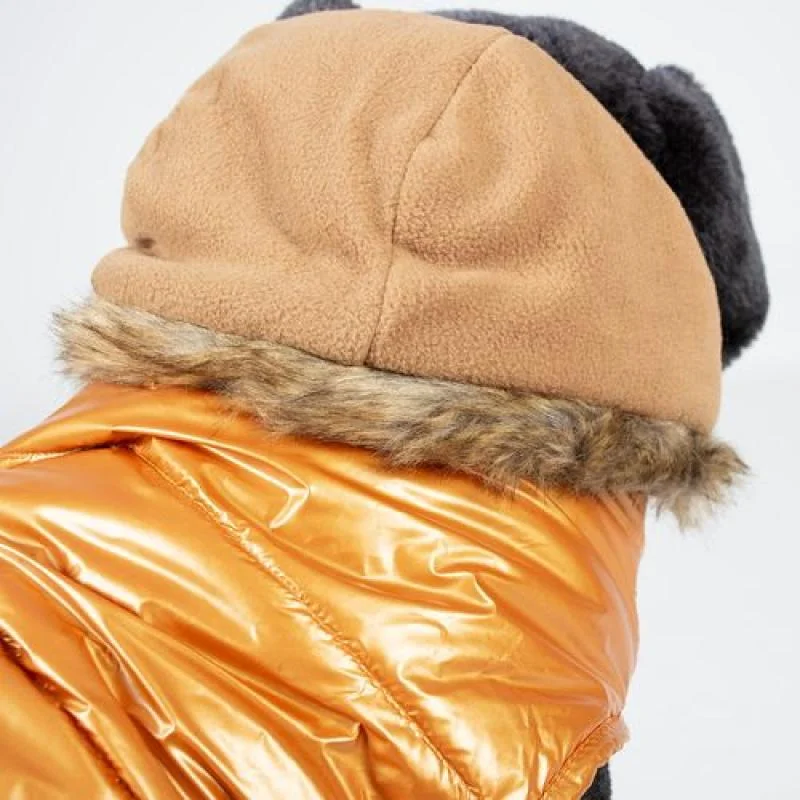 DUVO+ zimná bunda pre psov XL 70cm oranžová 