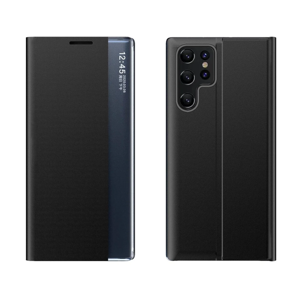 MG Sleep Case knižkové puzdro na Samsung Galaxy S25 Ultra, čierne