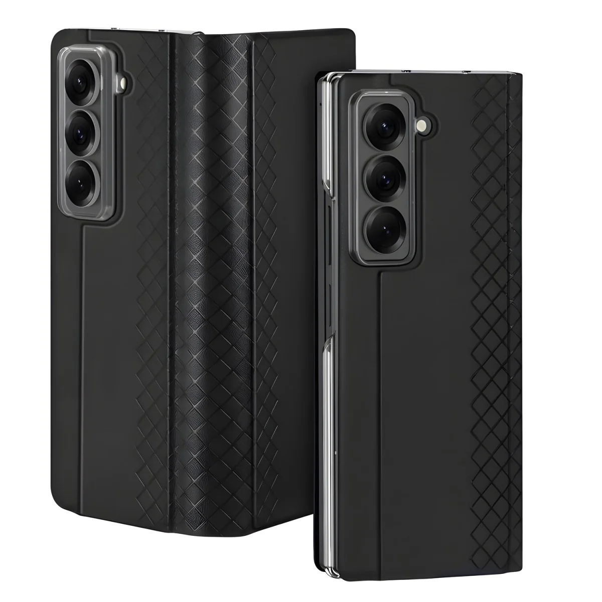 Knížkové puzdro pre Samsung Galaxy Z Fold SE - Čierna Peňaženka, skladací stojan