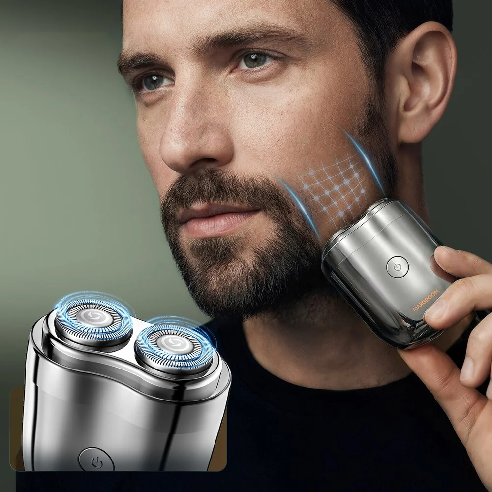 MaxGroom M-208 elektrický holiaci strojček, strieborný