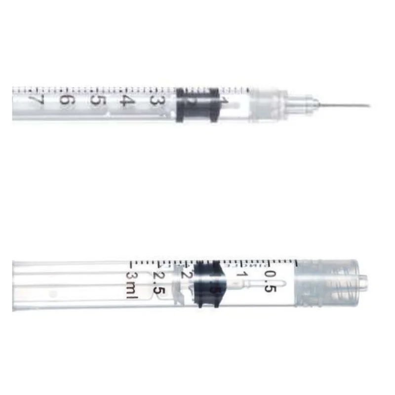 SOL SOL-CARE Bezpečnostná striekačka na tuberkulín s ihlou 1 ml 25G 5/8" 0,6 x 16 mm, 100 ks TOW018104