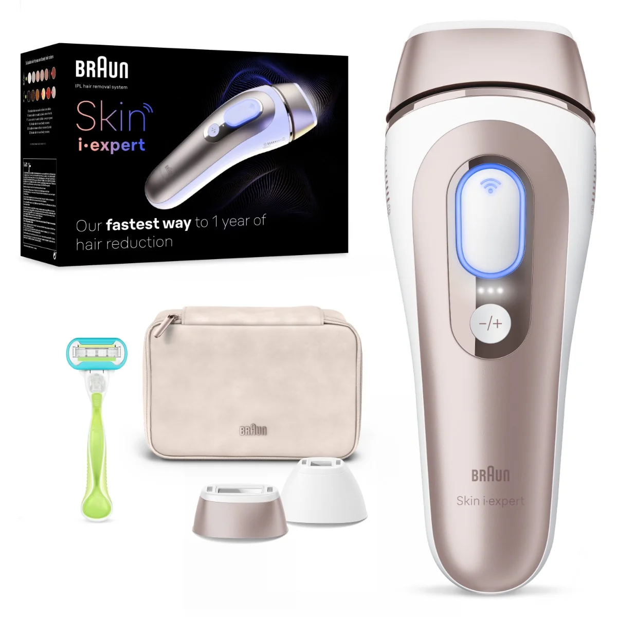 Braun Smart IPL Skin i expert, Domáca Epilácia, Puzdro, 2 Hlavice, PL7147 1×1 ks, epilátor