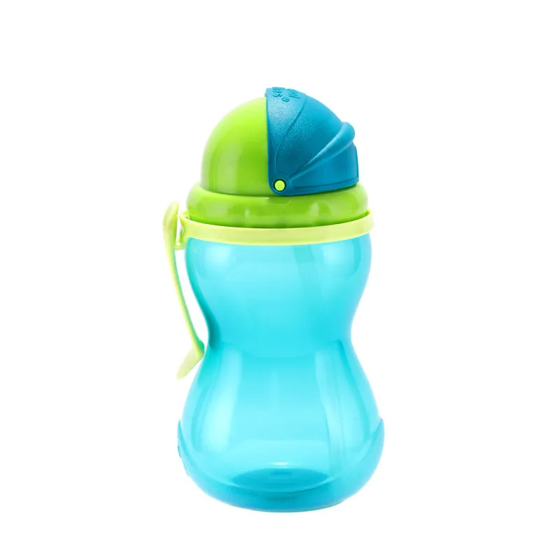 Canpol babies Športová fľaša so silikónovou slamkou 370ml 12m+ modrá 1×1ks, športová fľaša
