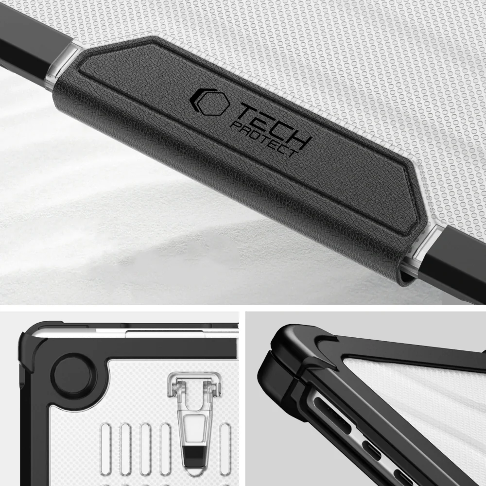 Tech-Protect Smartshell Pro kryt na MacBook Air 15 M2 / M3 / M4 / 2023 -2025, čierny/priesvitný