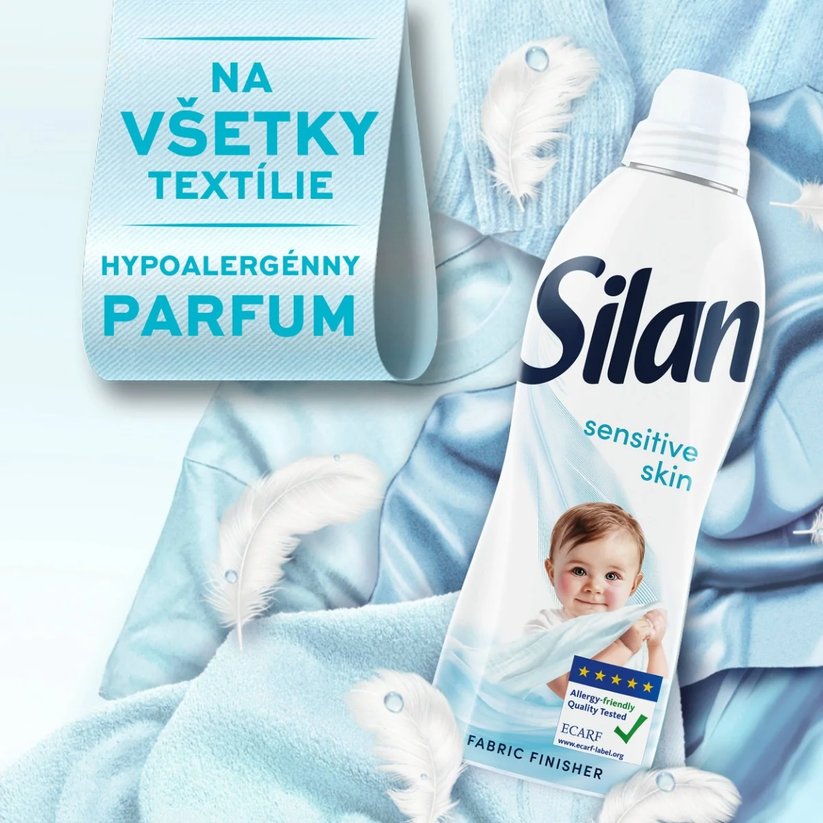 Silan aviváž Sensitive & Baby 64 praní, 1,408 l 1×1408 ml, aviváž