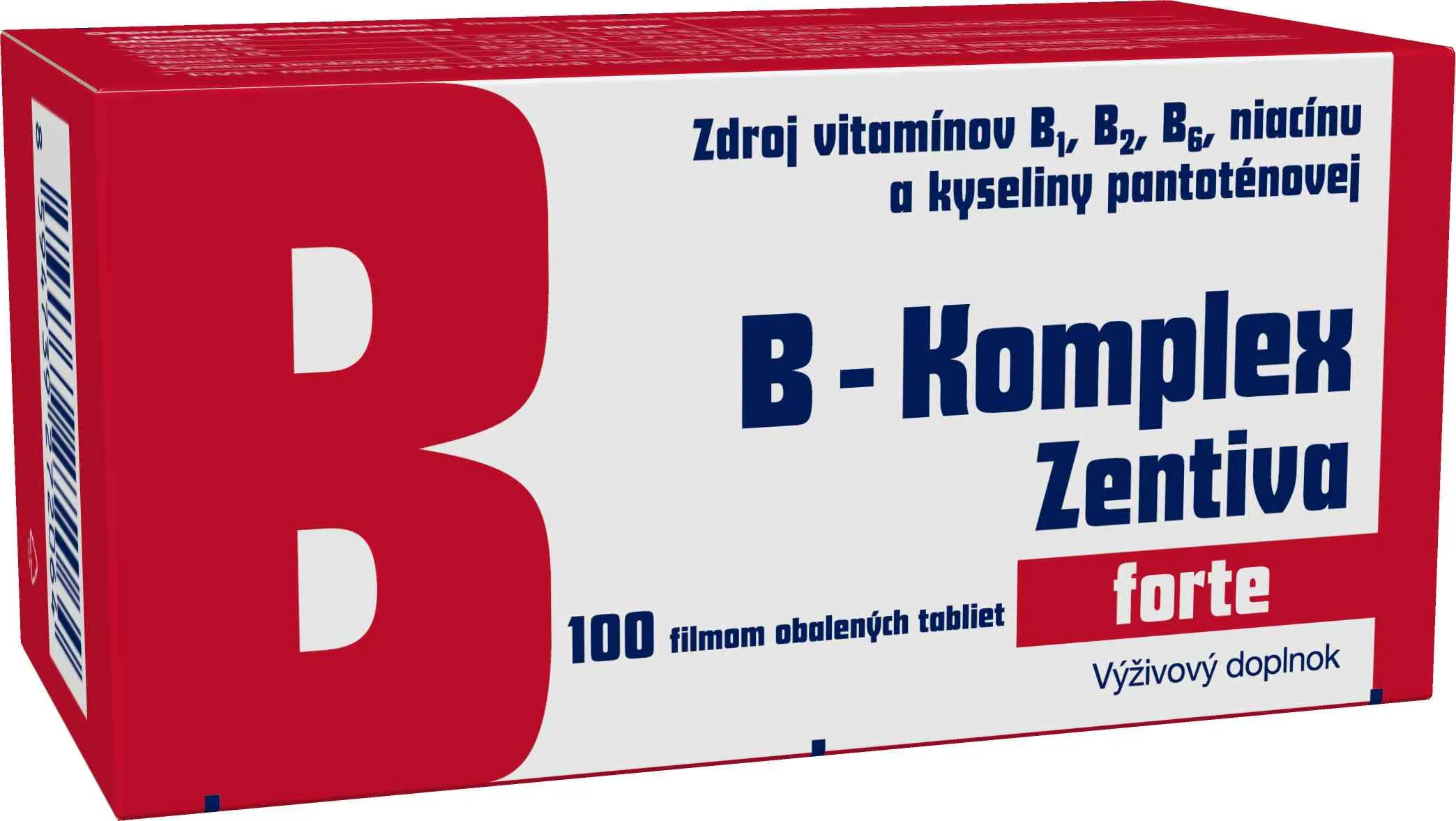 B-Komplex Zentiva forte 100 tbl 1×100 tbl, vitamín B